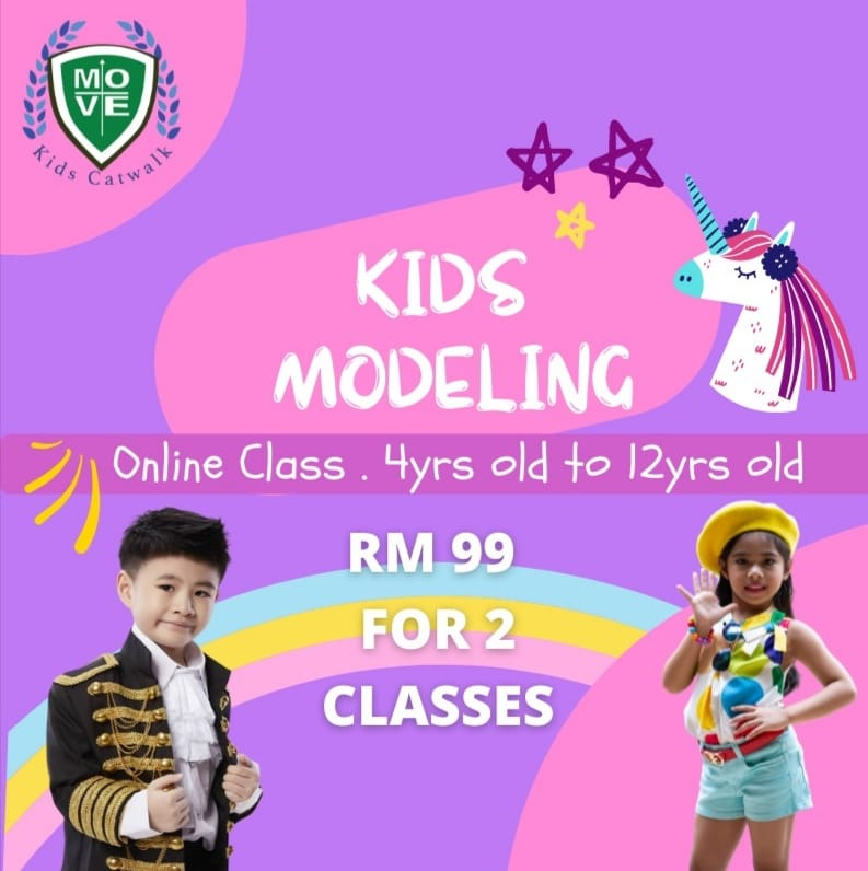 Malaysia Online Kids Modeling Classes (3 to 12 years old)